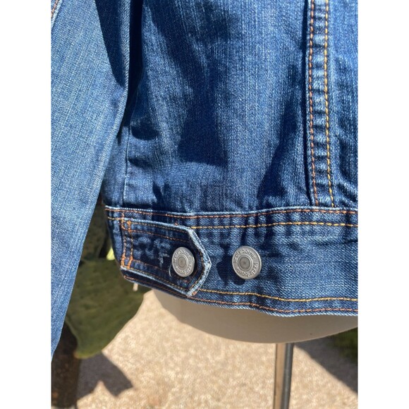 Vintage Denim Jacket Medium VTG Liz Claiborne Jean Jacket VTG Jean Button Down M - Picture 7 of 14